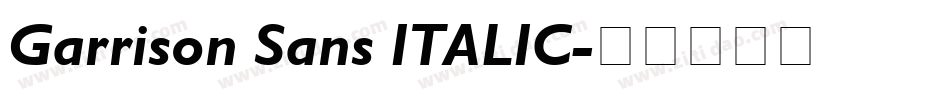 Garrison Sans ITALIC字体转换
